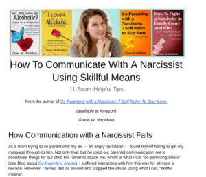 Grace Wroldson's How to Communicate with a Narcissist